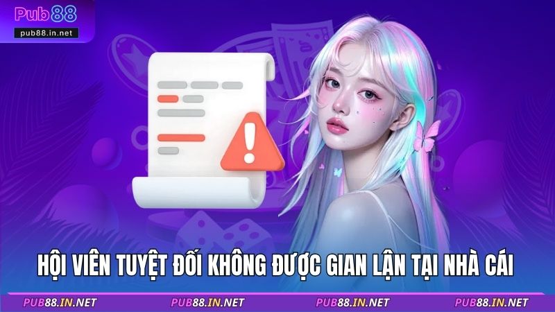 Hội viên tuyệt đối không được gian lận tại nhà cái