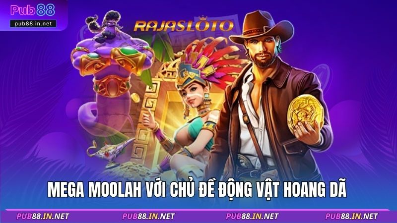 Mega Moolah với chủ đề động vật hoang dã
