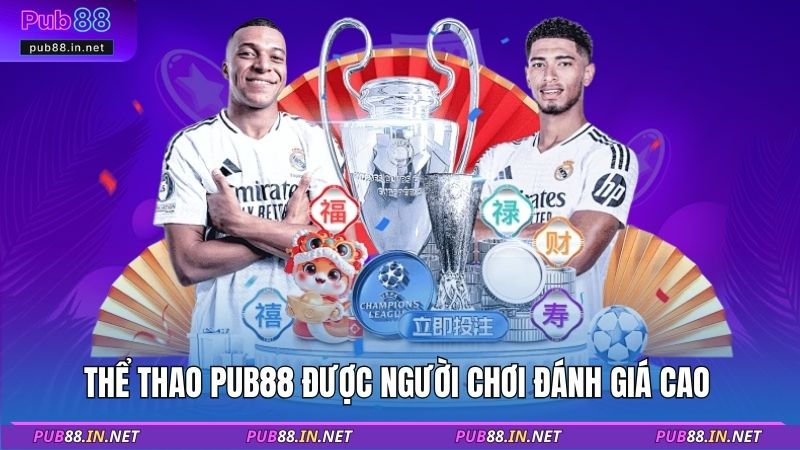 Thể thao PUB88 được người chơi đánh giá cao